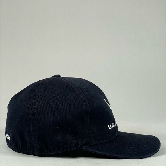 US AIR FORCE Baseball Cap OSFA Dark Navy Embroidered Fitted Hat made in USA - Picture 3 of 7